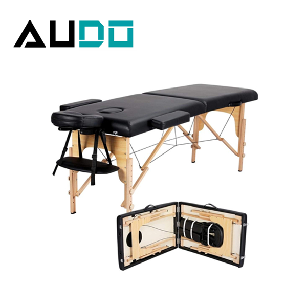 Portable collapsible tattoo beauty wooden massage bed spa moxibustion bed massage table